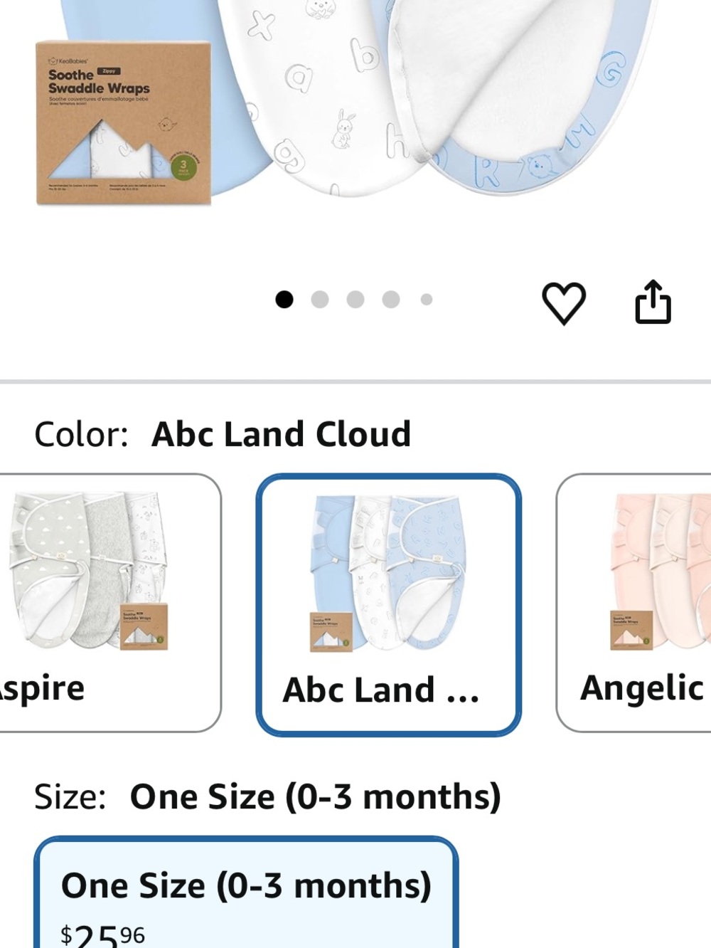 Swaddle Wraps - ABC Land Cloud Blue & White - Pack of 3